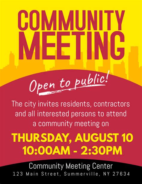 Community Meeting Flyer Template